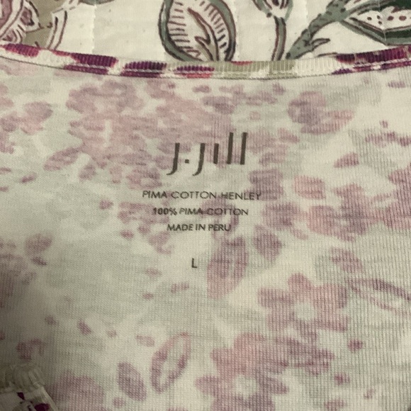 J Jill Floral Pima Cotton top - Picture 5 of 8
